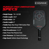 ENGAGE PICKLEBALL PADDLE NEW GRAPHIC. PURSUIT PRO1 INNOVATION | TORQUE-BALANCED ACCELERATION