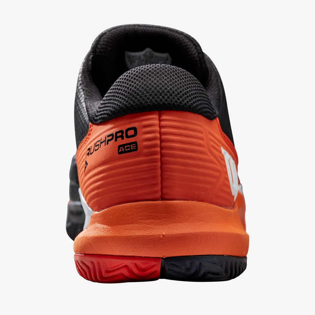 Men's Wilson Rush Pro Ace Black/Vermillion Orange/White – TC Men's Wilson Rush Pro Ace Black/Vermillion Orange/White – TC