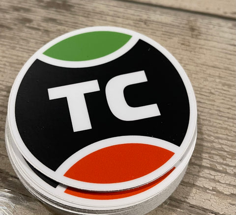 TC Tennis Racquet Sticker x1