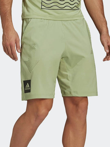 Men's Adidas 9" Paris Ergo Tennis Shorts Green